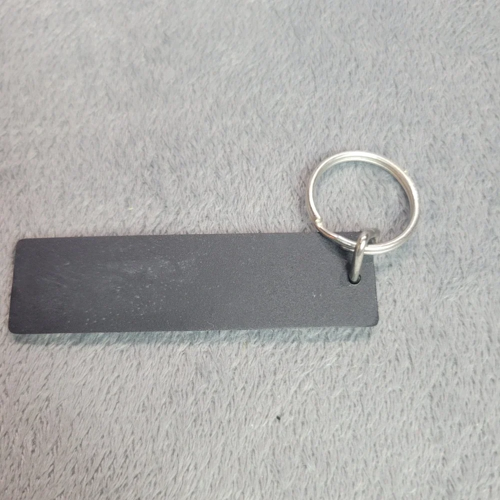 Nike Just Do It Keychain Black Rubber Rectangle Swoosh Logo Athletic Key Ring‎